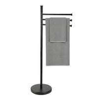 MAURY'S PIANTANA NERA PORTASCIUGAMANI CON STRUTTURA IN ACCIAIO 20X83 CM