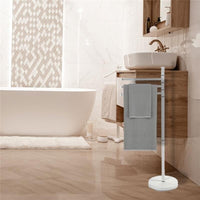 MAURY'S PIANTANA CROMO PORTASCIUGAMANI CON STRUTTURA BIANCA 20X83 CM