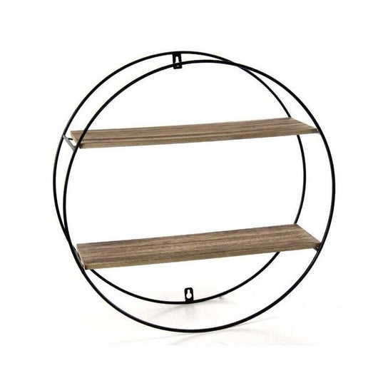 MAURY'S INDUSTRIAL BACHECA DA PARETE IN METALLO CON 2 MENSOLE IN LEGNO 47X15 CM