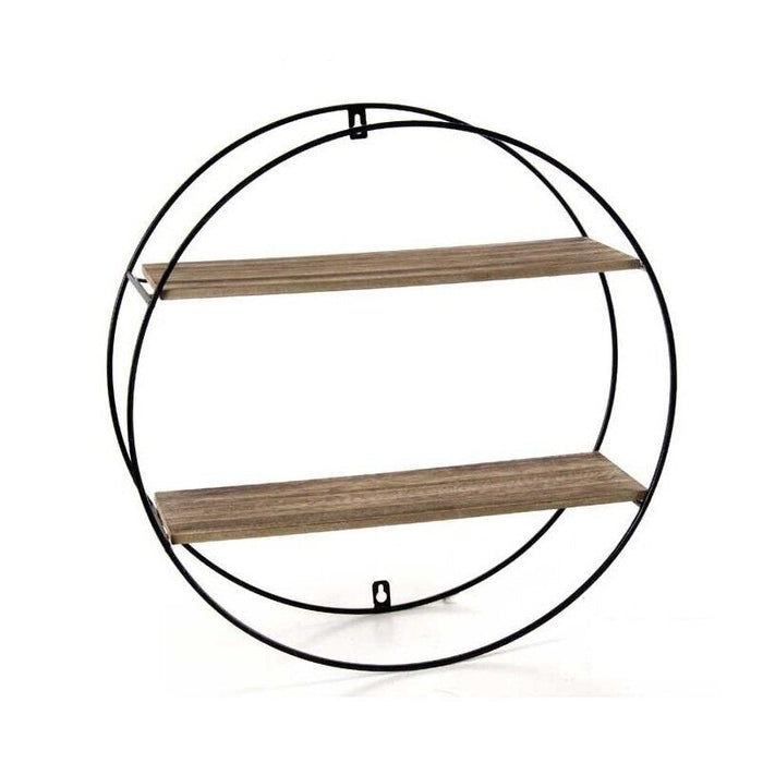 MAURY'S INDUSTRIAL BACHECA DA PARETE IN METALLO CON 2 MENSOLE IN LEGNO 47X15 CM