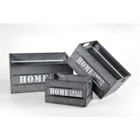 MAURY'S SET 3 CASSETTE PHOENIX METALLO. GRIGIO MARTELLATO DIFFERENTI DIMENSIONI