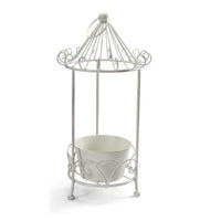 PORTA PIANTA BIANCO IN METALLO CON TETTINO ESTETICO CON 28X28X58 CM