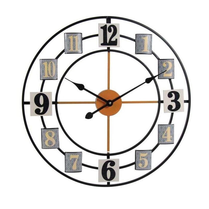 OROLOGIO DA PARETE IN METALO STILE FANTASIA 60X2 CM CON NUMERI GRANDI