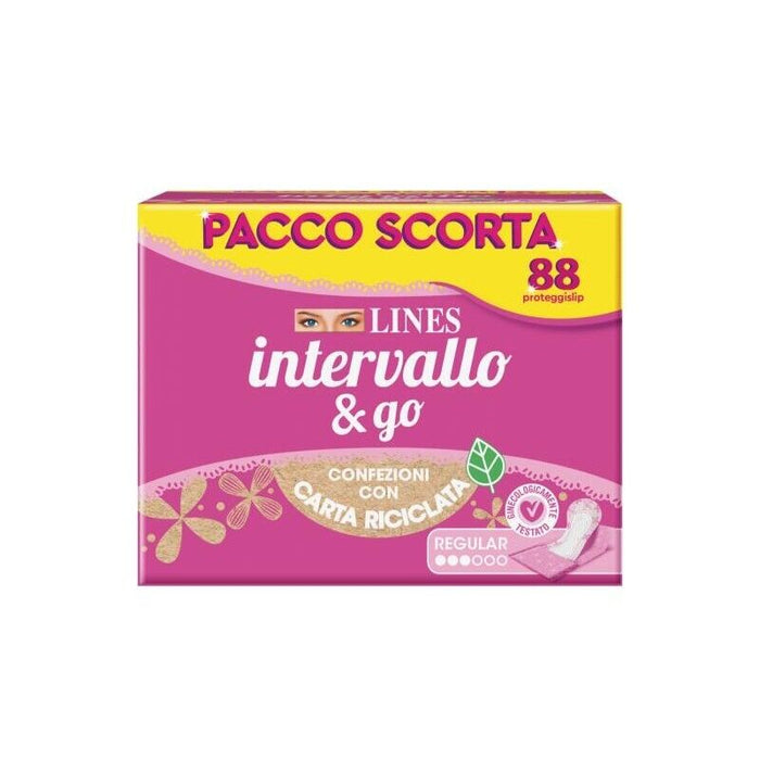 SET 2 LINES PROTEGGISLIP INTERVALLO 88 PZ MODELLO ASSORBENZA REGULAR RIPIEGATO