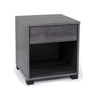 ERMES COMODINO CON CASSETTO E VANO 40X36X44 CM COLORE WENGÈ