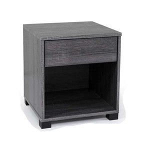 ERMES COMODINO CON CASSETTO E VANO 40X36X44 CM COLORE WENGÈ