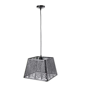 LAMPADARIO QUADRATO IN METALLO 31X108 CM IN COLORE NERO