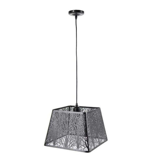 LAMPADARIO QUADRATO IN METALLO 31X108 CM IN COLORE NERO