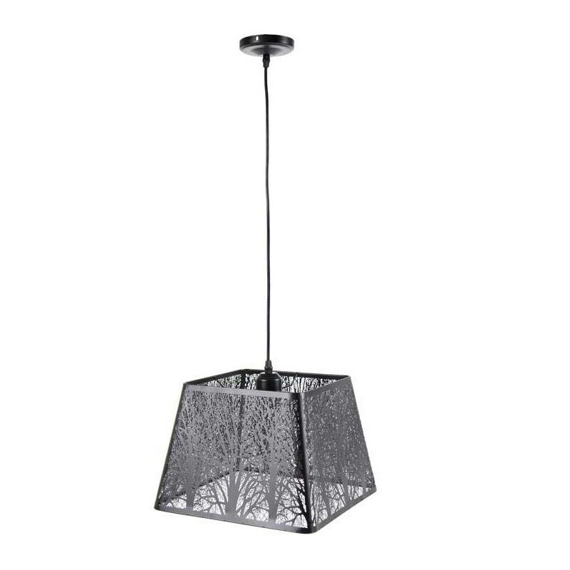 LAMPADARIO QUADRATO IN METALLO 31X108 CM IN COLORE NERO