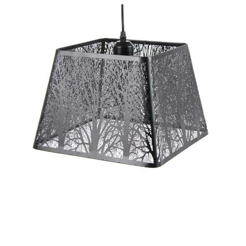 LAMPADARIO QUADRATO IN METALLO 31X108 CM IN COLORE NERO
