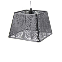 LAMPADARIO QUADRATO IN METALLO 31X108 CM IN COLORE NERO
