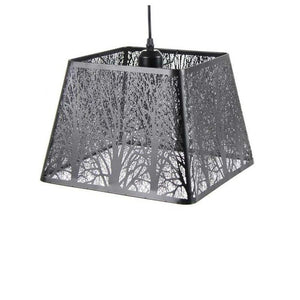 LAMPADARIO QUADRATO IN METALLO 31X108 CM IN COLORE NERO