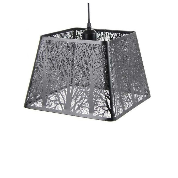 LAMPADARIO QUADRATO IN METALLO 31X108 CM IN COLORE NERO
