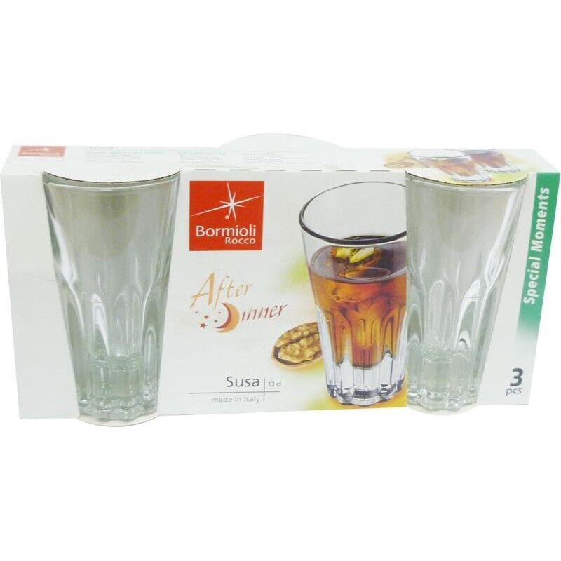 BORMIOLI SUSA TRIS DI BICCHIERI IN VETRO PER APERITIVO
