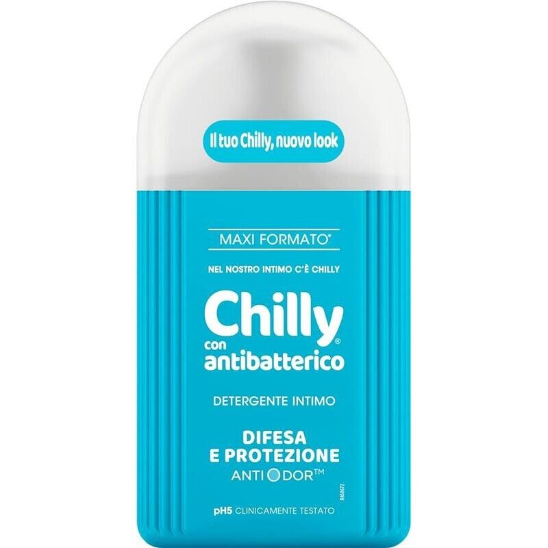 SET 6 CHILLY GEL DETERGENTE INTIMO DA 300ML MAXI NEW  ANTIBATTERICO