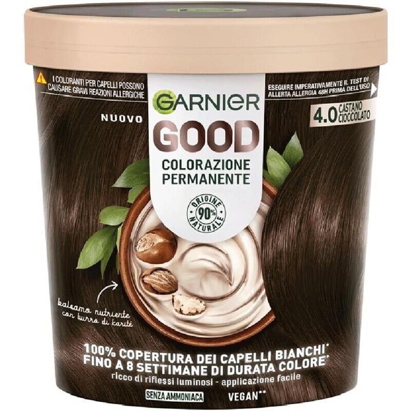 SET 2 GARNIER COLOR GOOD TINTA CAPELLI SENZA AMMONIACA 4.0 CASTANO CIOCCOLATO
