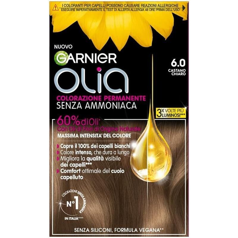 GARNIER OLIA TINTA PERMANENTE SENZA AMMONIACA 6.0 CASTANO CHIARO