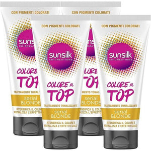 SET 4 SUNSILK TRATTAMENTO TONALIZZANTE COLORE AL TOP 180 ML SERIAL BLONDE