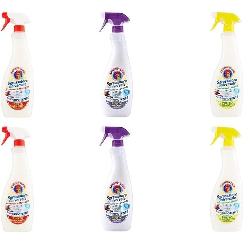 CHANTECLAIR SET 6 PZ SGRASSATORE 700 ML PULITO GARANTITO FRAGRANZE MISTE