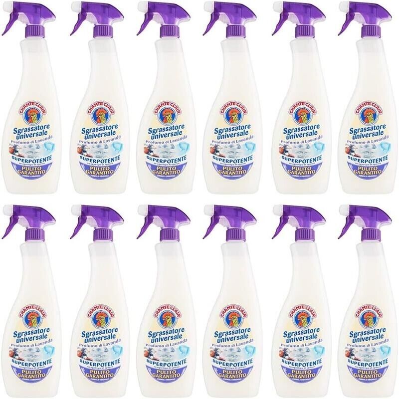 CHANTECLAIR CONFEZIONE 12PZ SGRASSATORE 700ML PULITO GARANTITO FRAGRANZA LAVANDA