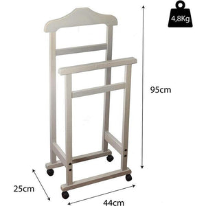 INDOSSATORE APPENDIABITI DA CAMERA PRATIC LEGNO DI FAGGIO GRIGIO 44 X 25 X 98 H