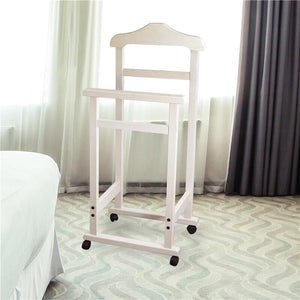 INDOSSATORE APPENDIABITI DA CAMERA PRATIC LEGNO DI FAGGIO BIANCO 44 X 25 X 98 H