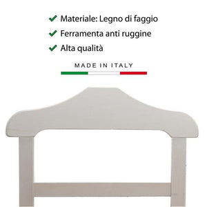 INDOSSATORE APPENDIABITI DA CAMERA PRATIC LEGNO DI FAGGIO BIANCO 44 X 25 X 98 H