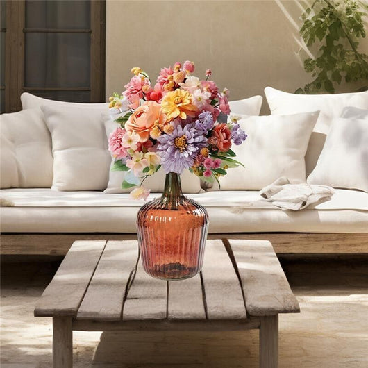 BOTTIGLIA DECORATIVA IN VETRO DA 10LT IN COLORE AMBRA