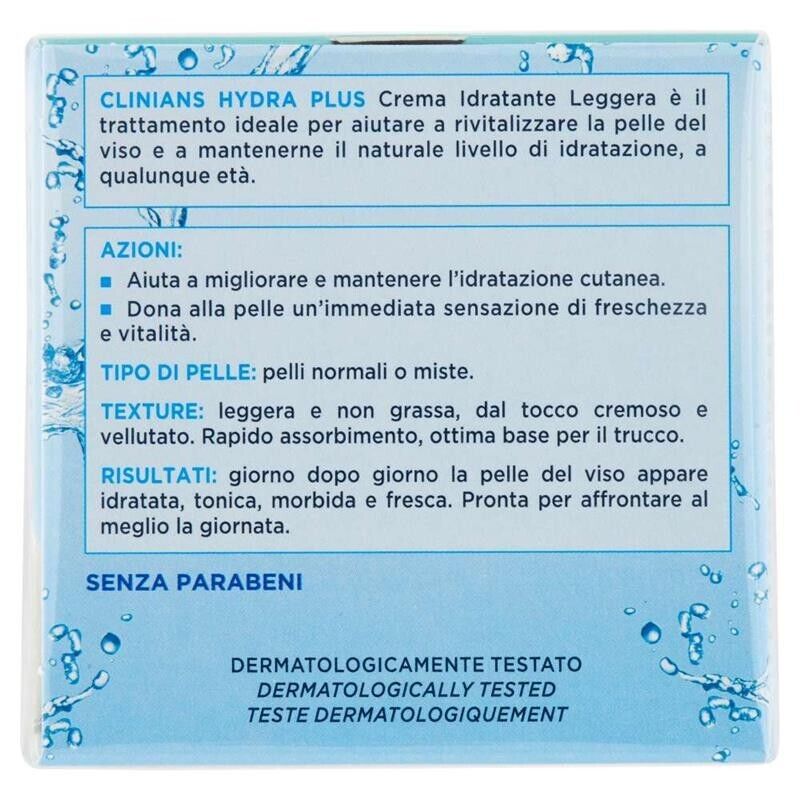 CLINIANS CREMA IDRATANTE LEGGERO VISO 50 ML HIDRA PLUS