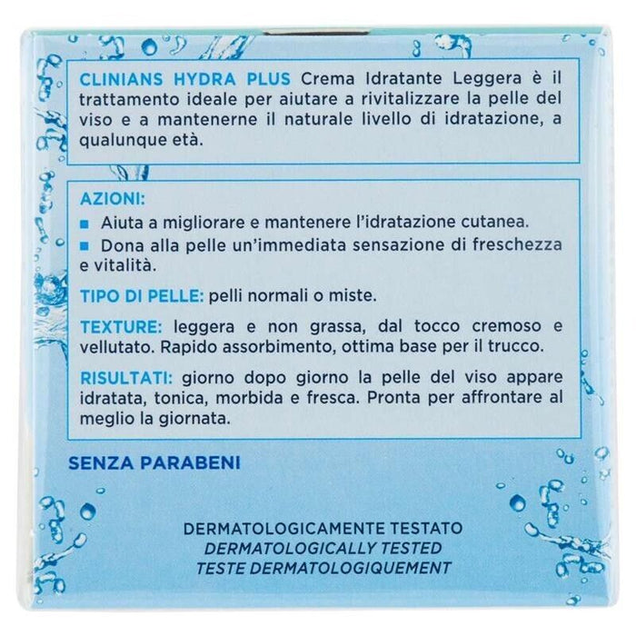CLINIANS CREMA IDRATANTE LEGGERO VISO 50 ML HIDRA PLUS