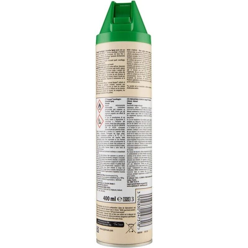 BAYGON INSETTICIDA SCARAFAGGI E FORMICHE SPRAY 400 ML