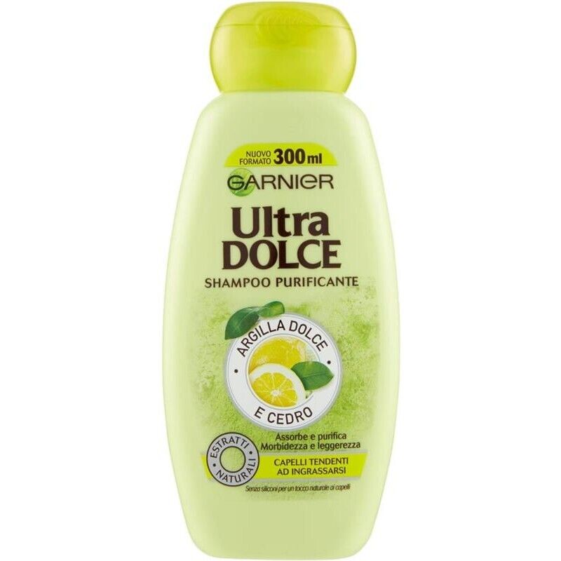 SET 2 GARNIER SHAMPOO PURIFICANTE DA 300 ML ARGILLA DOLCE E CEDRO CAPELLI GRASSI