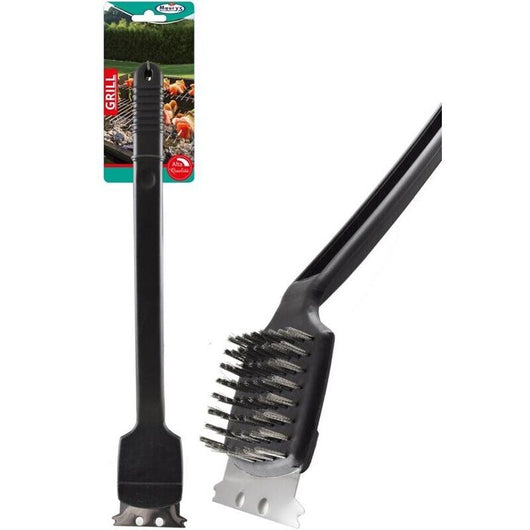 MAURY'S SPAZZOLA PER GRILL CM.45 DI ALTA QUALITA' DOPPIA FUNZIONE CON MANICO