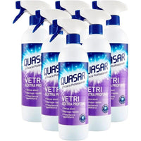QUASAR SPRAY VETRI SET 6 PZ X 580 ML CON EXTRA PROFUMO NON LASCIA ALONI USO QUOTIDIANO