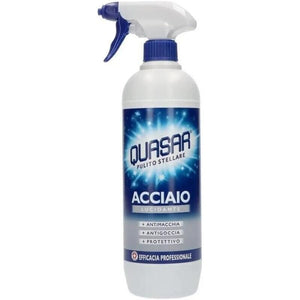 QUASAR SPPRAY ACCIAIO LUCIDANTE SET 6 PZ X 580 ML ANTIMACCHIA ANTIGOCCIA PROTETTIVO