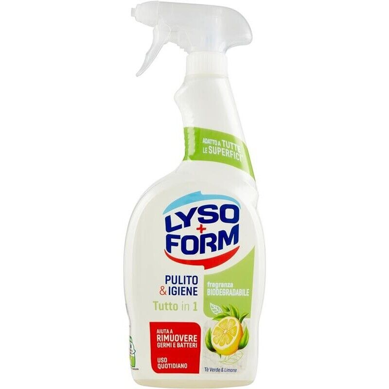 LYSOFORM SPRAY TUTTO IN 1 SET 12 PZ X 700 ML PULITO E IGIENE TE VERDE LIMONE
