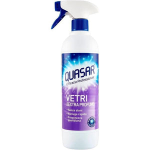 QUASAR SPRAY VETRI SET 6 PZ X 580 ML CON EXTRA PROFUMO NON LASCIA ALONI USO QUOTIDIANO