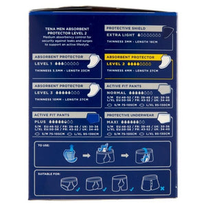 ASSORBENTI TENA MEN ACTIVE FIT LEVEL 2 SET 6 CONFEZIONI DA 10 PEZZI