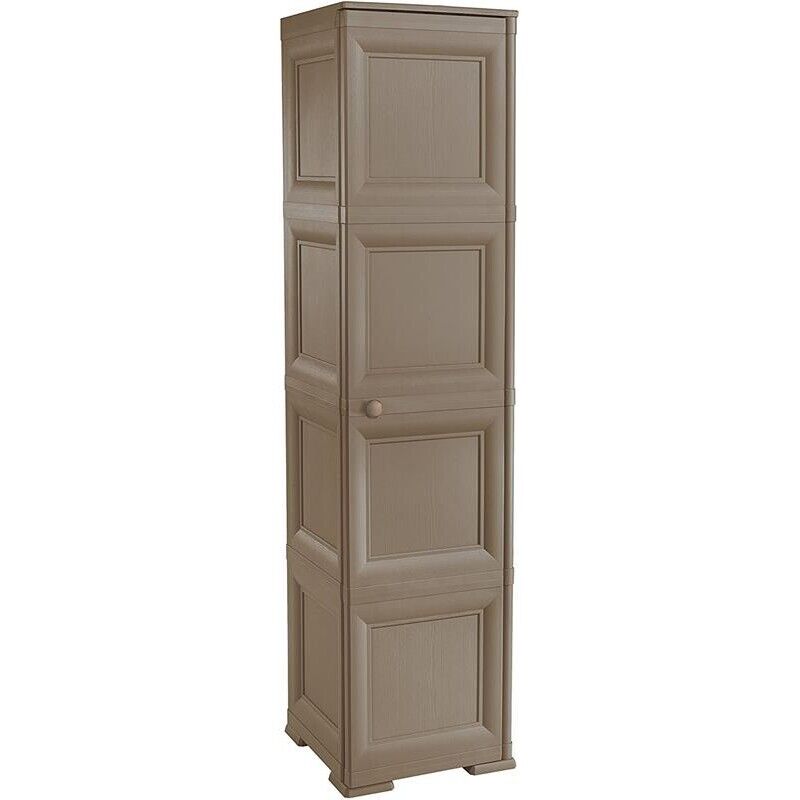 ARMADIO OMNIMOD MOBILE CONTENITORE 40X47X164 CM ANTE LISCE COLORE WENGE