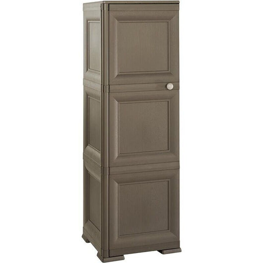 ARMADIO OMNIMODUS 3 SCOMPARTI 40X47X125 CM WENGE EFFETTO LEGNO