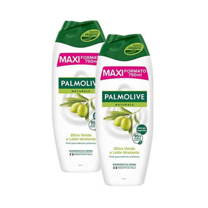 PALMOLIVE SET 2 PZ BAGNOSCHIUMA DA 750ML OLIVA VERDE E LATTE