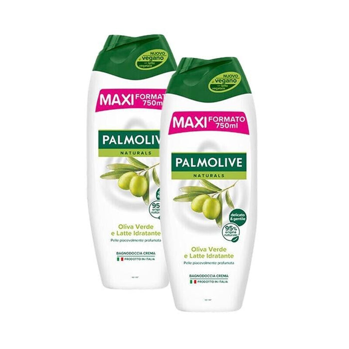 PALMOLIVE SET 2 PZ BAGNOSCHIUMA DA 750ML OLIVA VERDE E LATTE