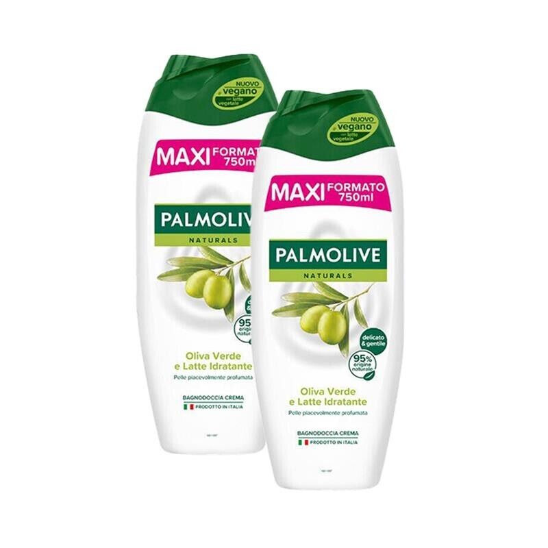 PALMOLIVE SET 2 PZ BAGNOSCHIUMA DA 750ML OLIVA VERDE E LATTE