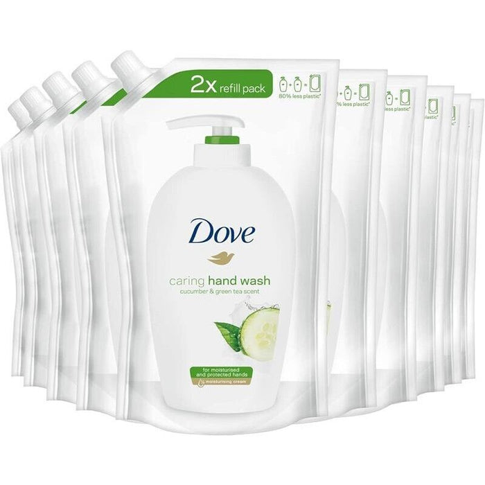 DOVE RICARICA SET 10 PZ SAPONE LIQUIDO MANI RICARICA GO FRESH COCUMBER & GREEN TEA 500ML