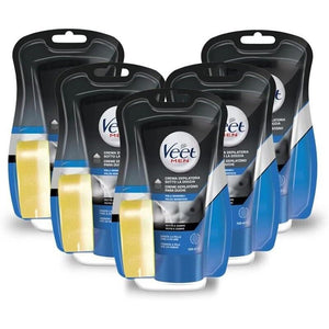 CREMA DEPILATORIA VEET FOR MEN CONFEZIONE 5 PZ X 150 ML SOTTO LA DOCCIA PELLI SENSIBILI