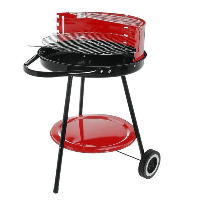 MAURY'S SET BARBECUE TONDO 4 POSIZIONI 55X72H CM + VENTAGLIO DA 32 CM + GRILL SET 3 UTENSILI 43 CM