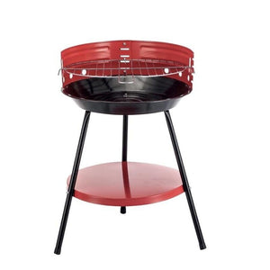 MAURY'S SET BARBECUE TONDO 4 POSIZIONI 36X55H CM + VENTAGLIO DA 32 CM + GRILL SET 3 UTENSILI 43 CM