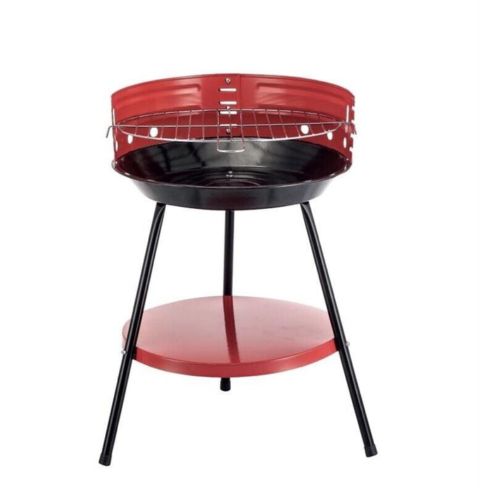 MAURY'S SET BARBECUE TONDO 4 POSIZIONI 36X55H CM + VENTAGLIO DA 32 CM + GRILL SET 3 UTENSILI 43 CM