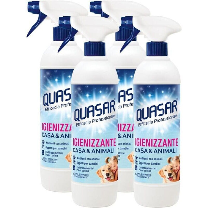 QUASAR SPRAY IGIENIZZANTE CASA EANIMALI SET 4 PZ X 580 ML SUPERFICI OGGETTI PER BAMBINI