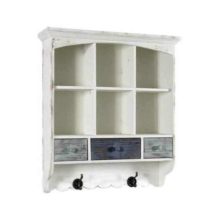 PORTOFINO MOBILETTO ANTICATO CON APPENDINI 54X15X60CM EFFETTIO SHABBY